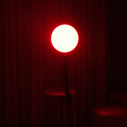 Chroma Red Portal projecting red light in a dimly lit room