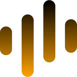 Gradient bar design logo with yellow and black colouring with four vertical bars on a white background